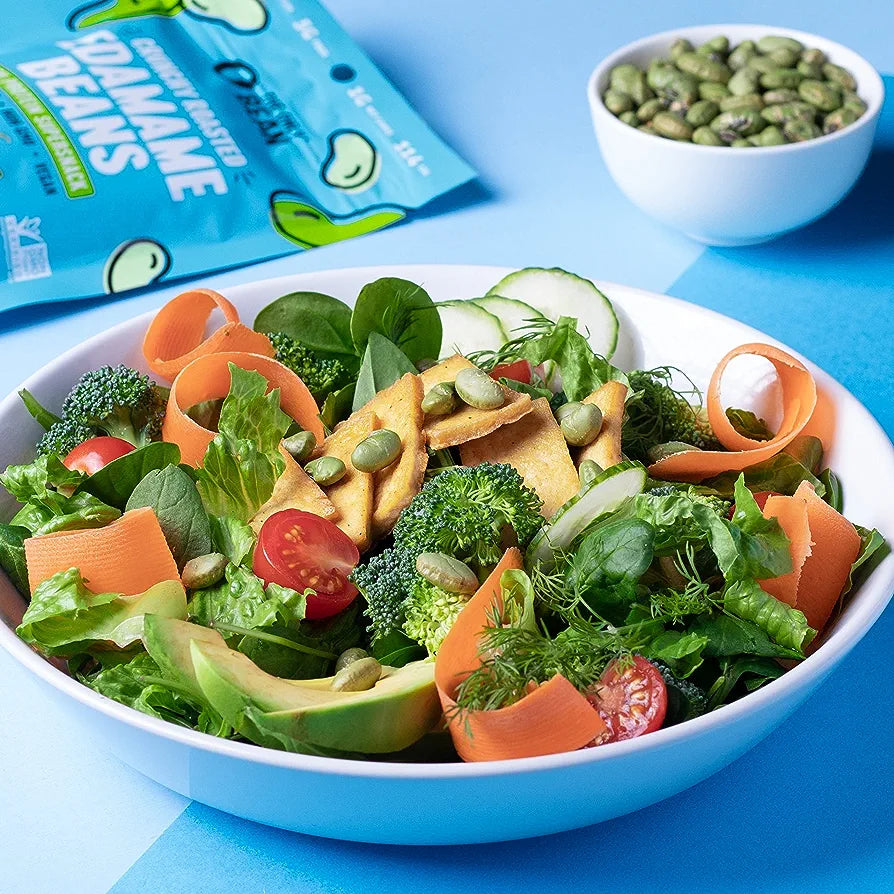 The Only Bean - Crunchy Roasted Edamame Beans (Sea Salt) - Keto Snack, High Protein, Healthy Snacks, Low Carb, Gluten-Free & Vegan (0.9oz) (10 Pack)