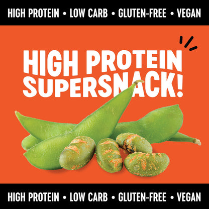 The Only Bean - Crunchy Roasted Edamame Beans (Buffalo) - Keto Snack, High Protein, Healthy Snacks, Low Carb, Gluten-Free & Vegan (0.9oz) (10 Pack)